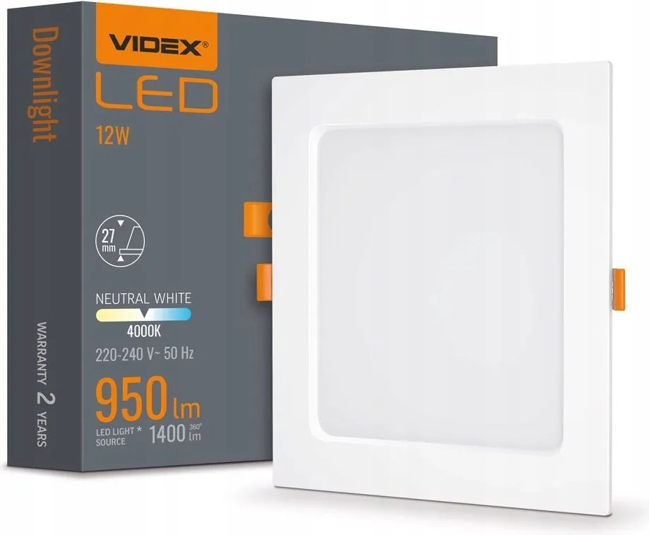 Led panel Süllyesztett lámpatest 12W 1400lm 4000K Semleges Fehér