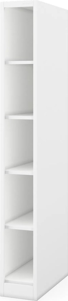 Keskeny fém irattároló polc dokumentumokhoz fehér: TIM 250 x 1850 x 600 mm