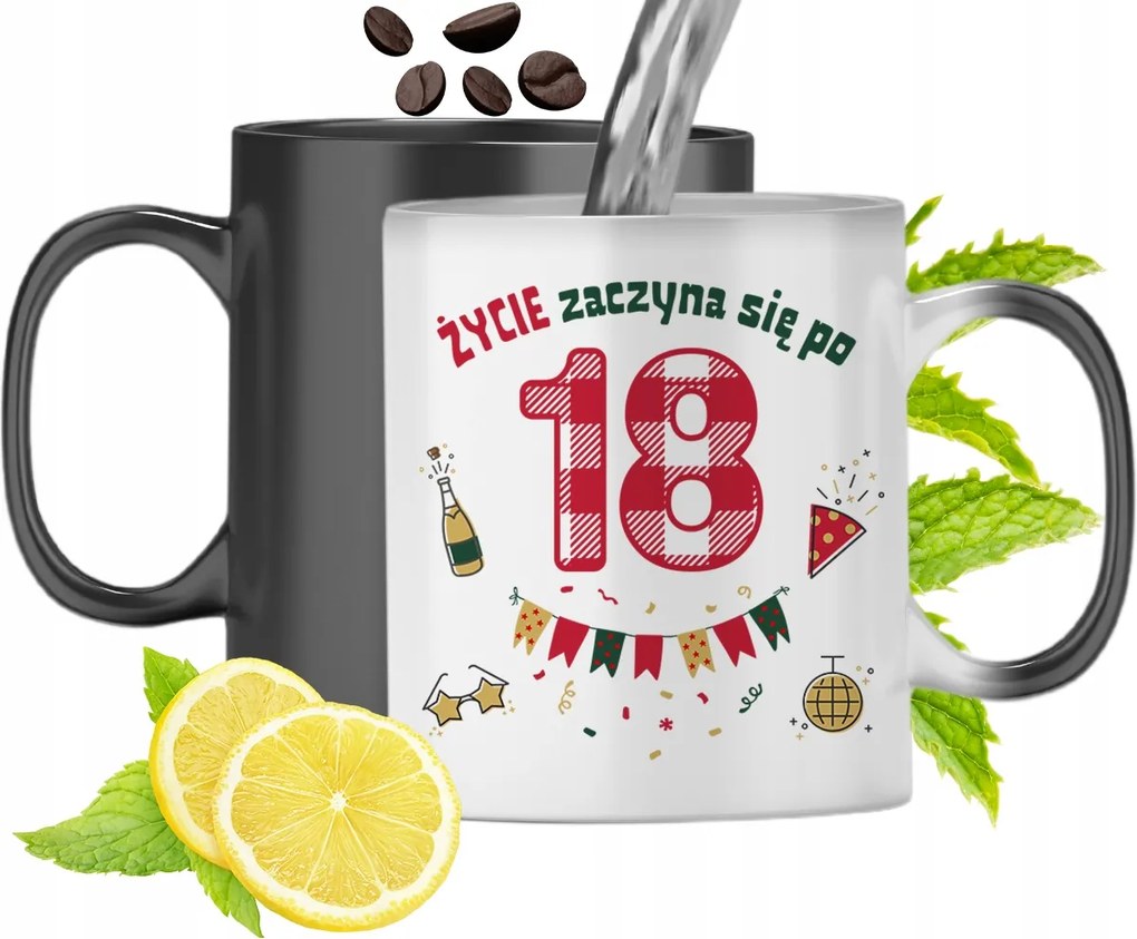 Mágikus Bögre 18. Születésnapra Színváltós, fényképes nyomattal