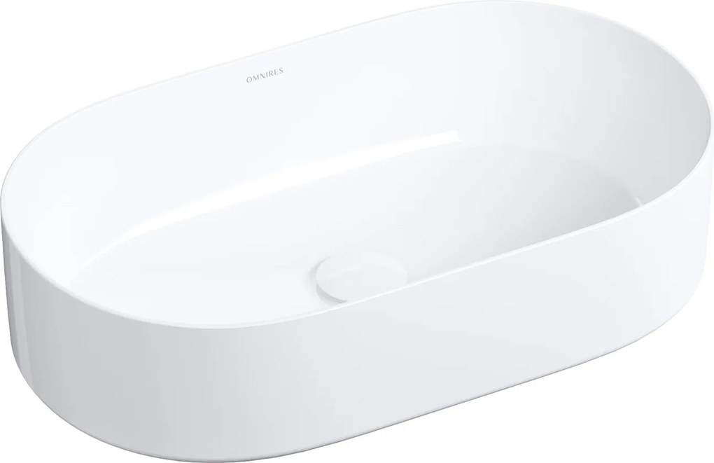 Omnires Mesa mosdókagyló pultra szerelhető 53 x 32cm fehér fényes MESA530BP