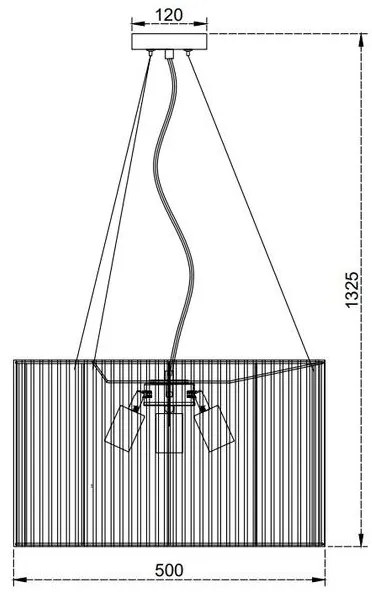 Lámpa Mennyezeti lámpatest FORESTO 2, 5772, AC220-240V, 50/60Hz, 3*E27, max.40W, átmérő 50 cm, fekete