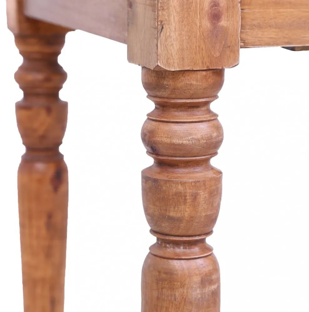 vidaXL tömör mahagóni fa íróasztal fiókokkal 117 x 57 x 75 cm