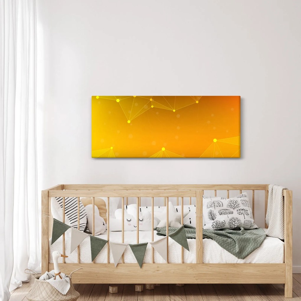 Absztrakt sárga kép (120x50 cm)