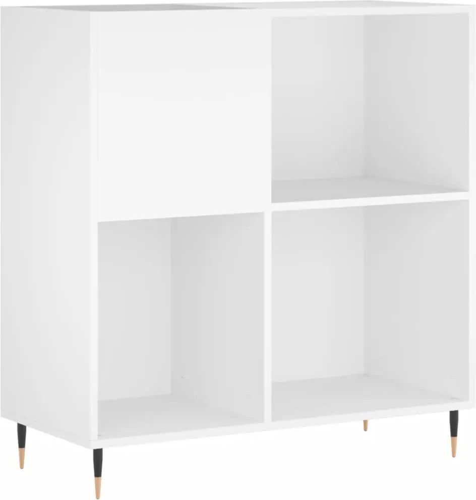 vidaXL fehér szerelt fa hanglemezszekrény 84,5 x 38 x 89 cm