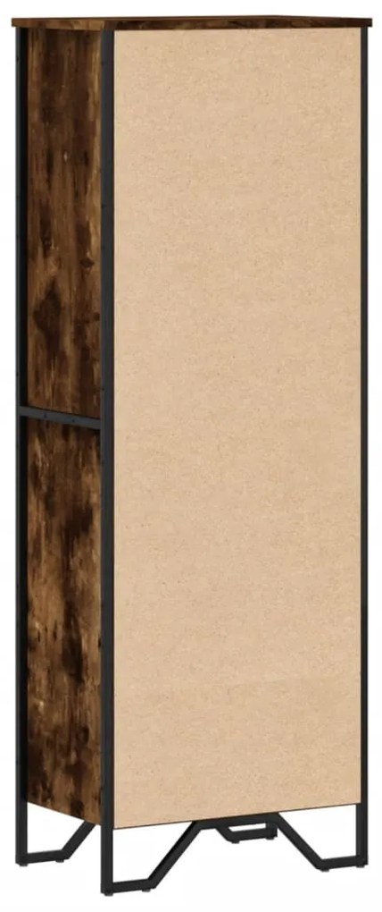 füstös tölgy színű szerelt fa könyvszekrény 50 x 31 x 137,5 cm
