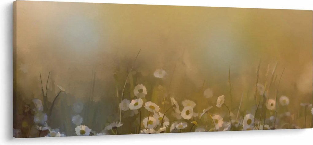 Kép - százszorszép olajfestmény (120x50 cm)