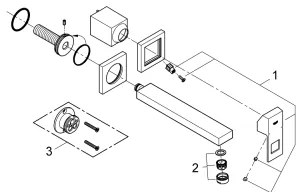 GROHE 23447000 - EUROCUBE 231 mm-es mosdócsaptelep, fényes króm