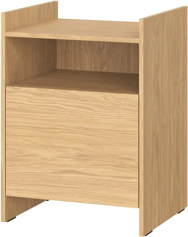 Natúr színű éjjeliszekrény tölgyfa dekorral Toopt – noo.ma