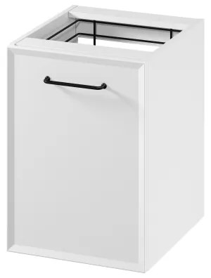 Cersanit S1022-011 - Falra szerelhető fürdőszobai szekrény szennyeskosárral MILLE 40x45 cm fehér