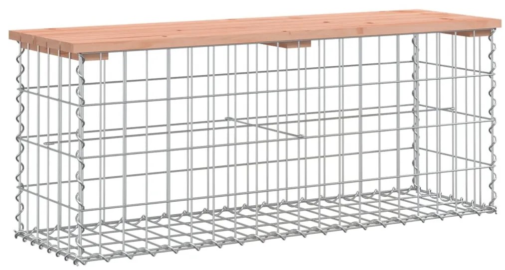 tömör duglászfenyő gabion kerti pad 103x31,5x42 cm