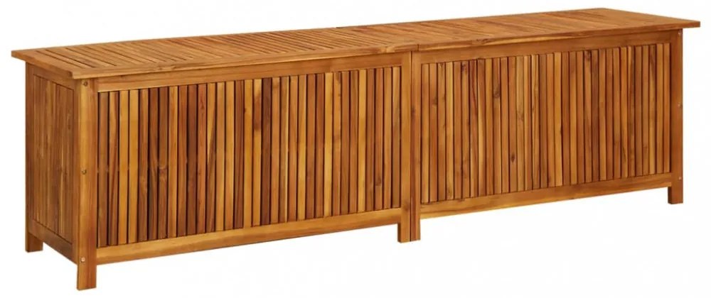 tömör akácfa kerti tárolóláda 200 x 50 x 58 cm