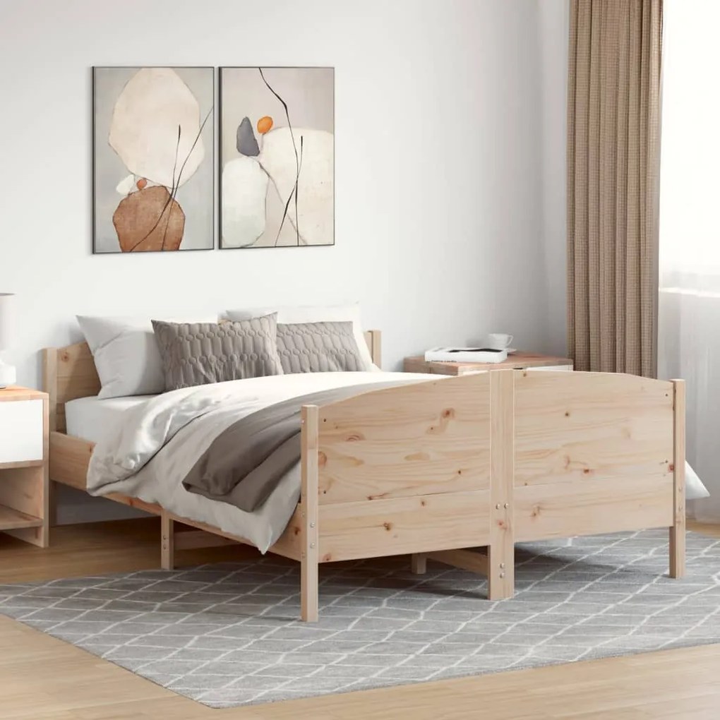 tömör fenyőfa ágy matrac nélkül 150x200 cm