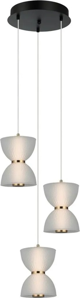 Italux glamour modern függeszték tica fehér fekete itxpnd-83949-3-bk