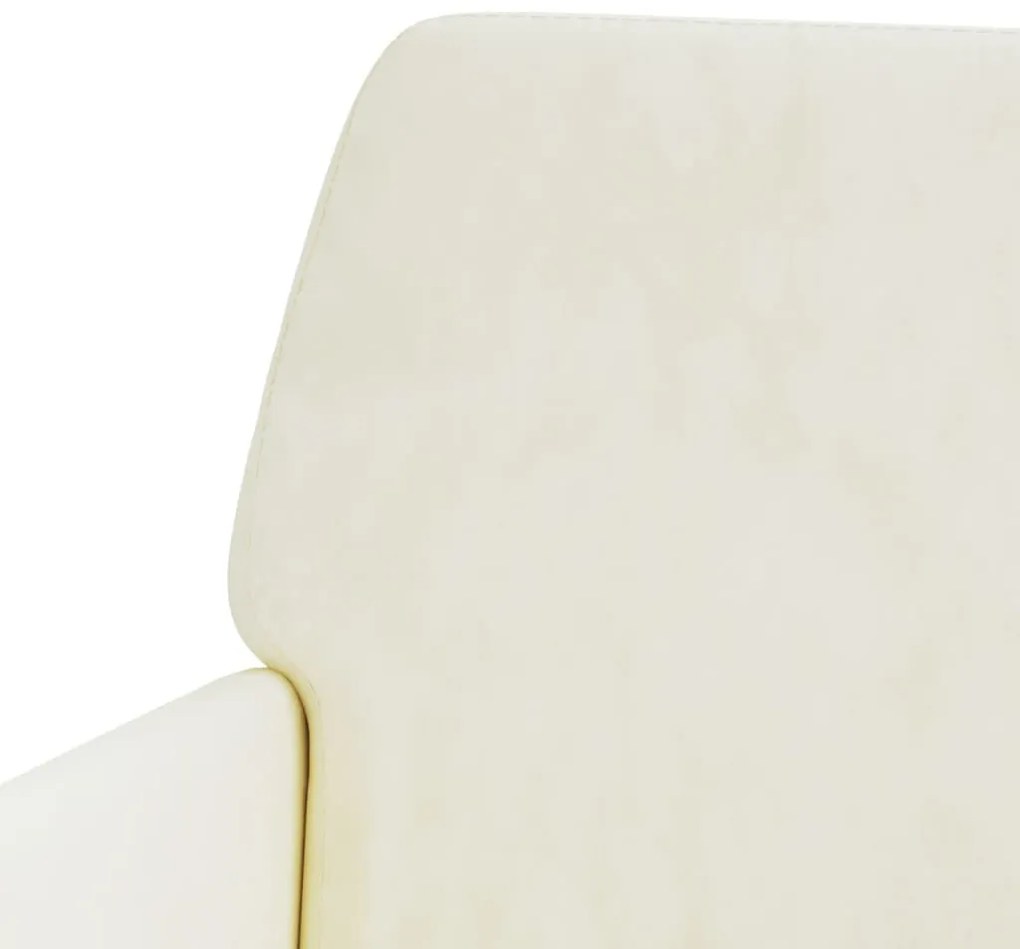 vidaXL krémszínű bársonypad 108x79x79 cm