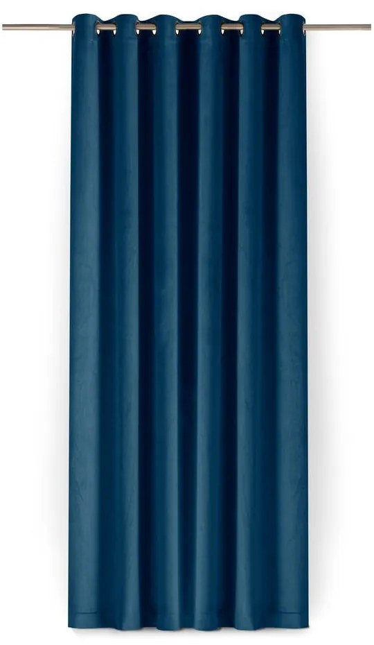 Kék bársony dimout (részleges sötétítő) függöny 200x225 cm Velto – Filumi