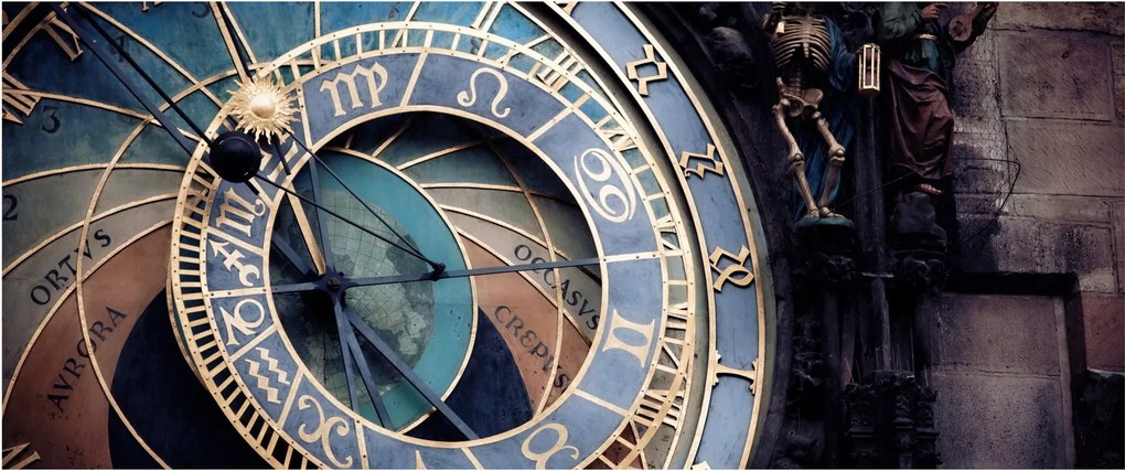 Kép - Orloj, Prága (120x50 cm)