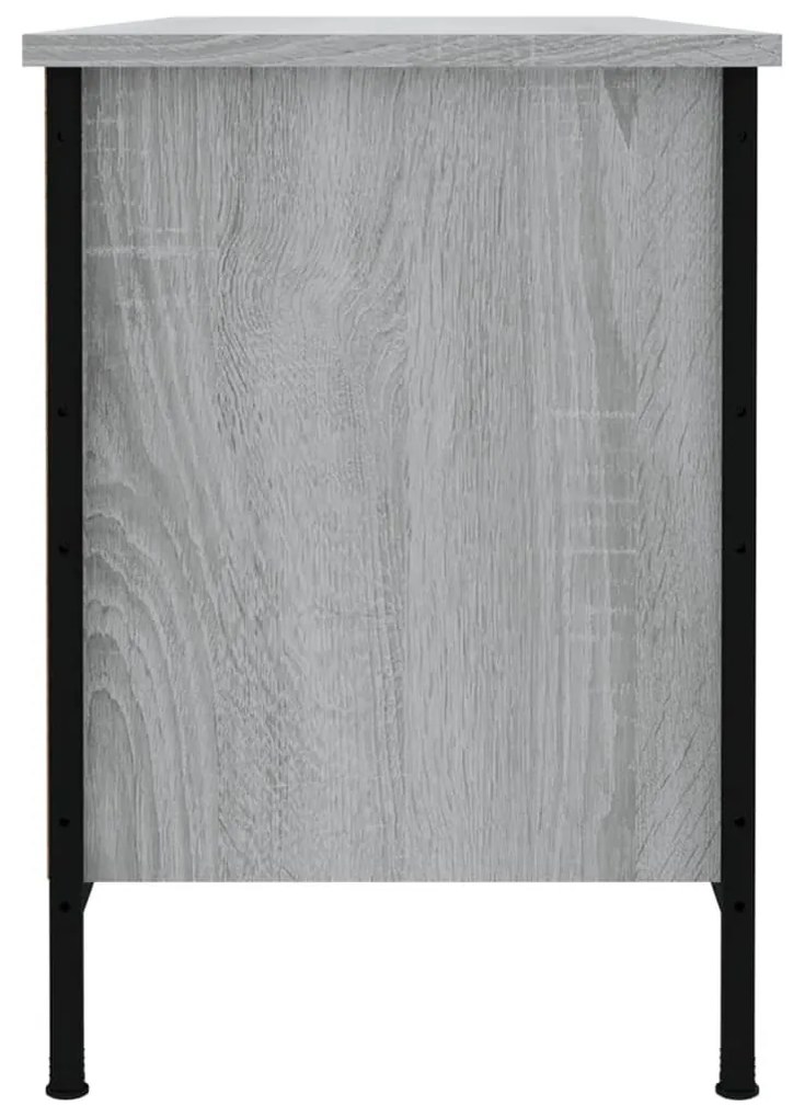 szürke sonoma színű szerelt fa cipőszekrény 100x35x50 cm