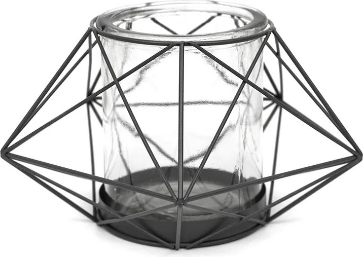 Grafit Gyertyatartó Csillag 14x23 Fém Tea Light