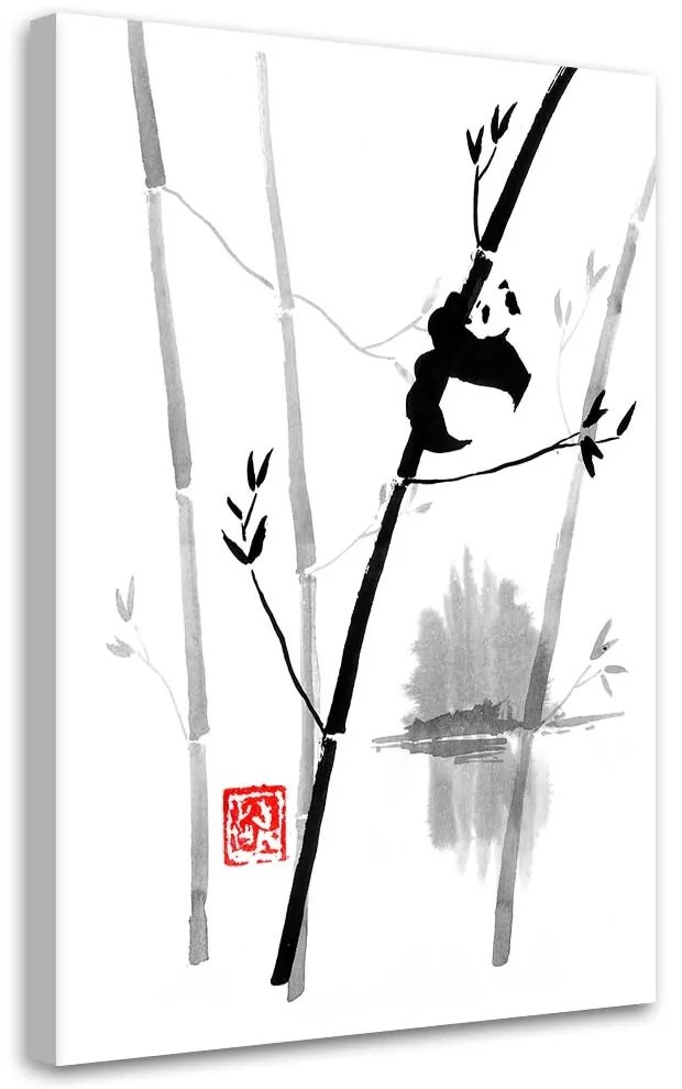 Gario Vászonkép Panda a bambuszon - Péchane Méret: 80 x 120 cm