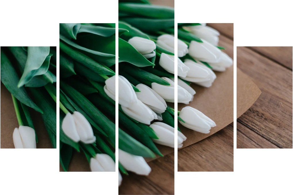 Egy csokor fehér tulipán képe (150x105 cm)