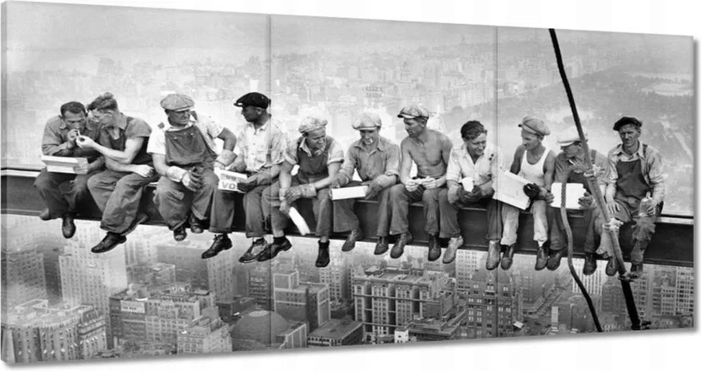 Vászonkép 180x90 Dolgozók a gerendán