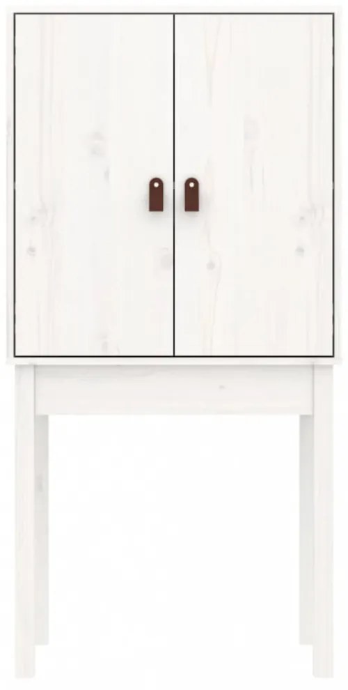 fehér tömör fenyőfa magasszekrény 60 x 40 x 120 cm