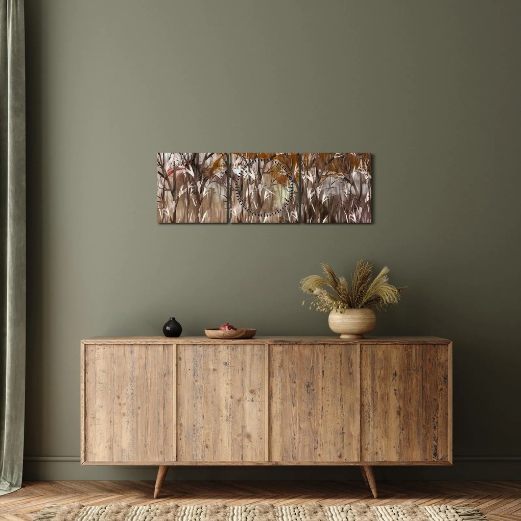 Kép - Fák (órával) (90x30 cm)