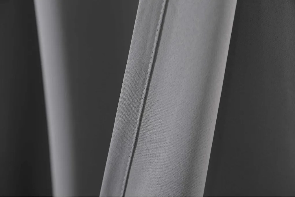 Világosszürke OXFORD függöny 140x270 cm Felfüggesztés: Hullámos sínszalag