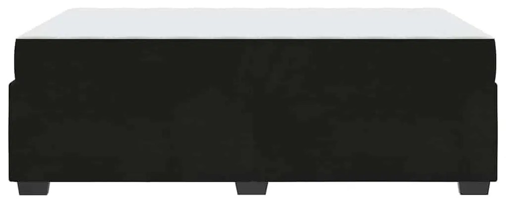 Ágykeret matraccal matracmal Fekete 120 x 200 cm Bársony