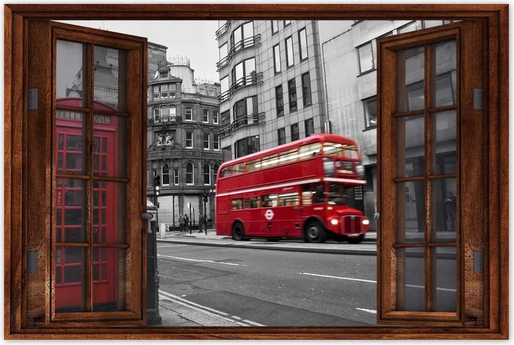 Poszterek 90x60 Piros busz