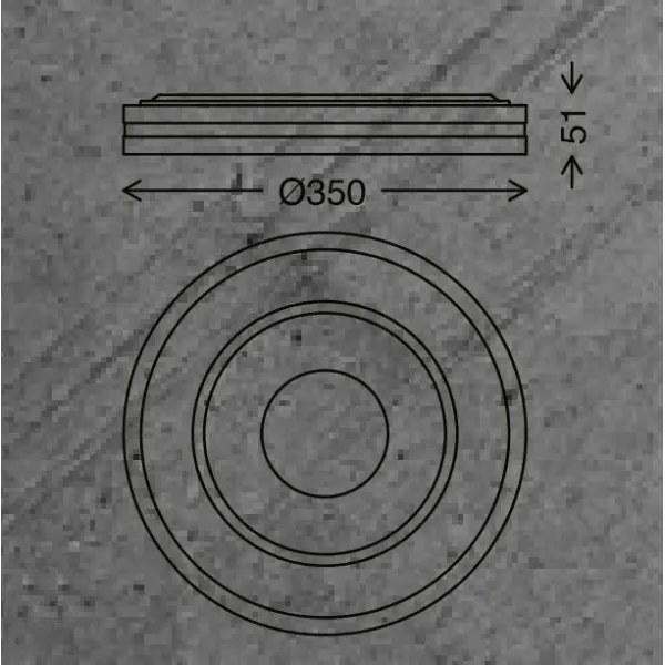 Briloner - LED Dimmelhető mennyezeti lámpa RIPPLE LED/24W/230V 3000-6500K + távirányító