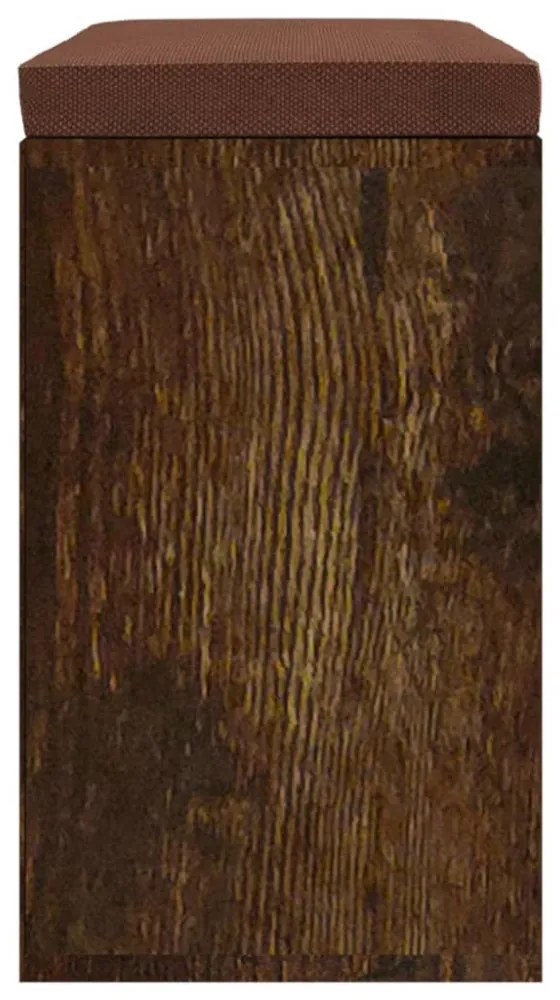 füstös tölgy színű szerelt fa cipőtároló pad 103x30x48 cm