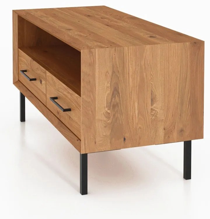 Natúr színű tölgyfa TV-állvány 90x50 cm Abies – The Beds