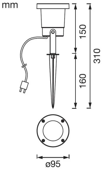 Ledvance - LED Kültéri lámpa NAUT SPIKE LED/2W/12V IP44