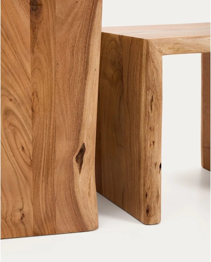 Akácfa tárolóasztal szett 2 db-os 40x50 cm Lomiri – Kave Home