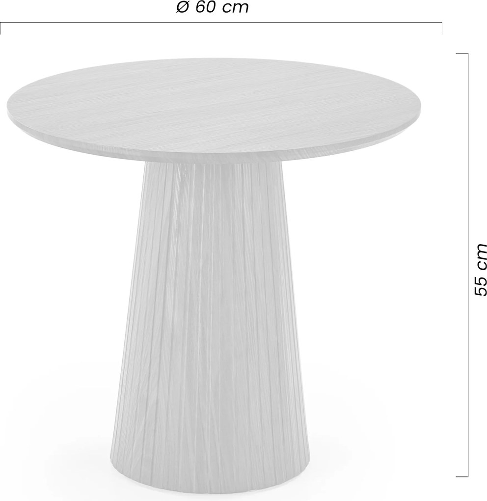 Stellis kerek dohányzóasztal 60 cm - dió