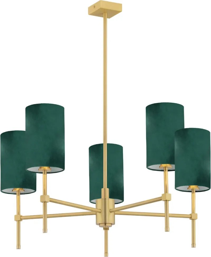 ARGON 2147 ABRUZZO Modern Csillár Csiszolt Sárgaréz, Zöld E14 IP20