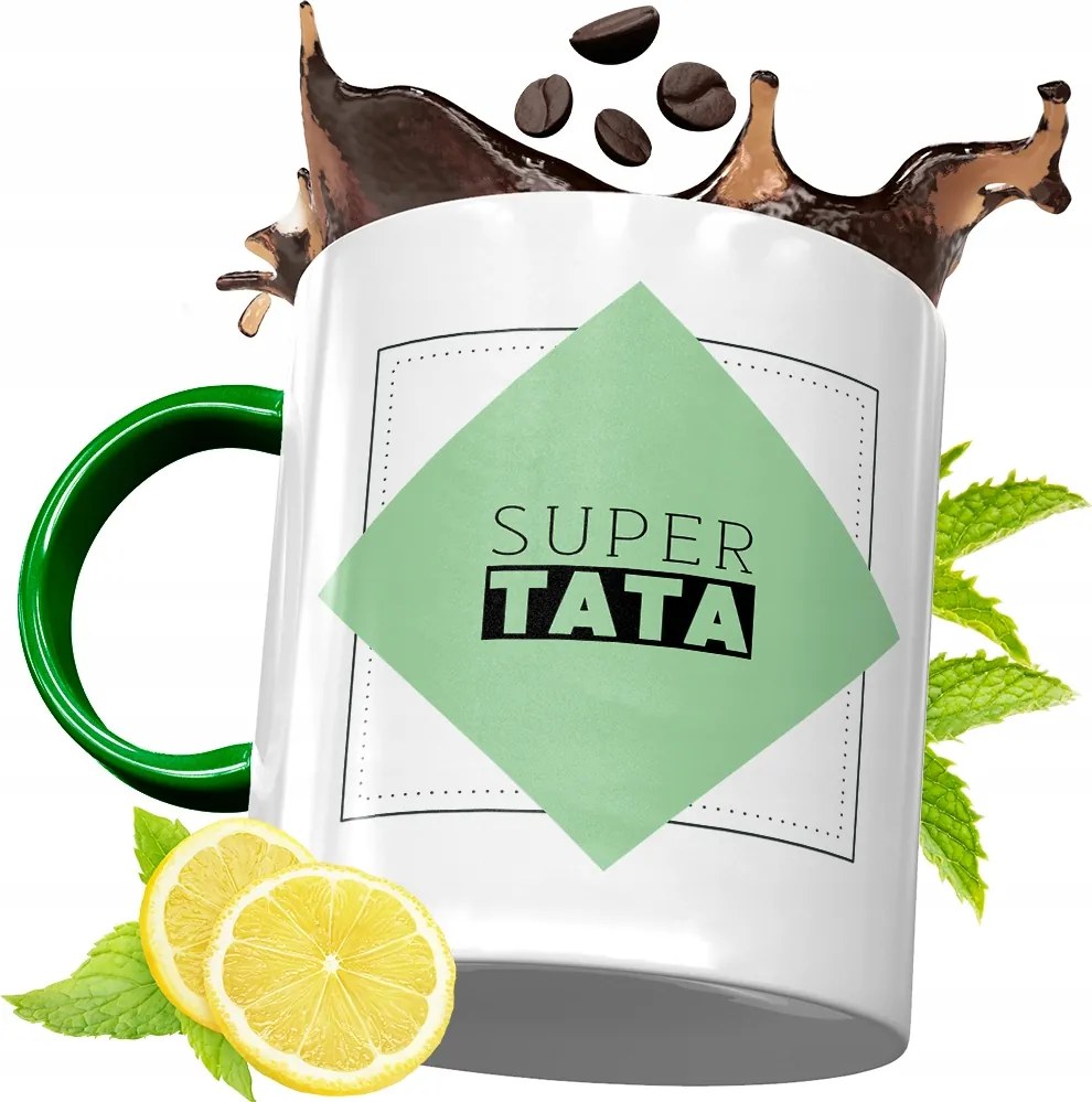 Zöld Bögre Apukának Születésnapi Ajándék fényképes nyomtatással