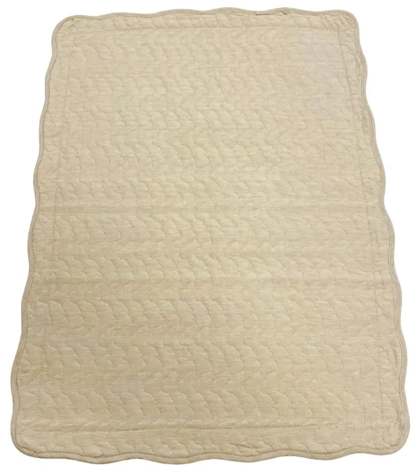 Pamut ágytakaró Deluxe sima bézs TiaHome - 220x240cm + 2ks 50x70cm