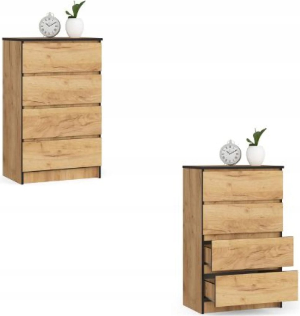 Komód szekrény K60 4 fiókos craft Akd