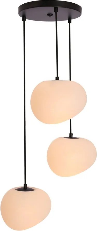 Fekete-fehér függőlámpa ø 42 cm Stones – Candellux Lighting