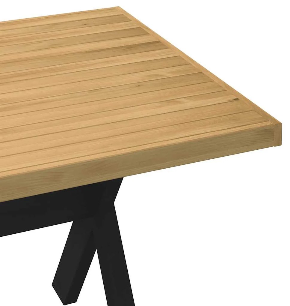Étkezőasztal NOAIN X alakú lábak 180x90x75 cm tömör fa fenyőfa