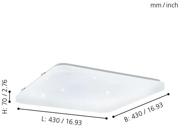Eglo 97883 - LED Mennyezeti lámpa FRANIA-S LED/33,5W/230V