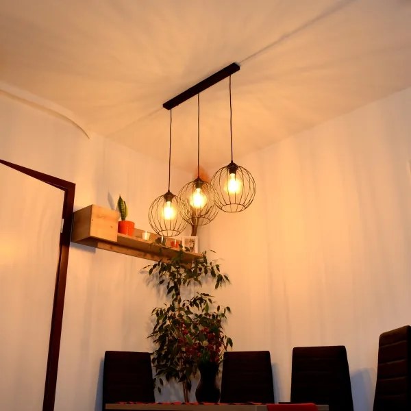 MERCURE LED csillár 3xE27/15W/230V, kábelre szerelhető