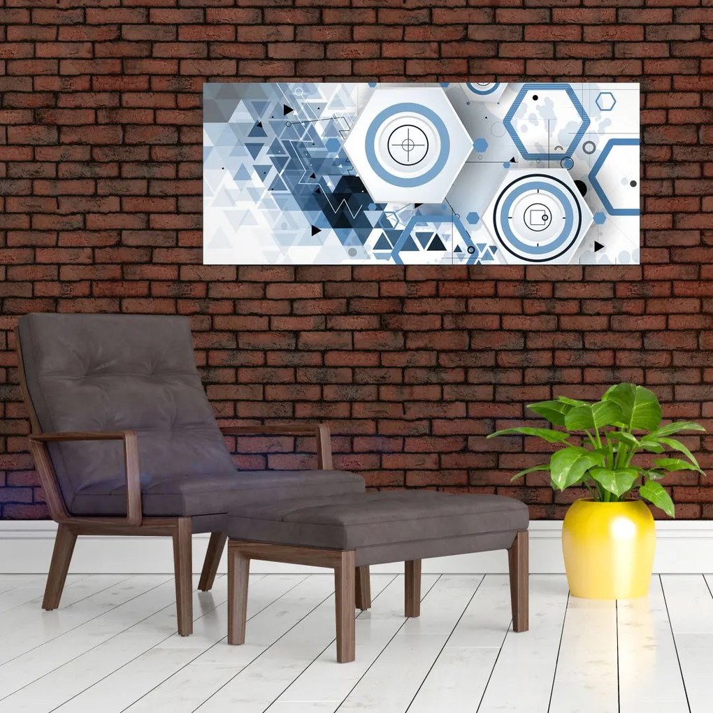 Kép - Geometriai absztrakció (120x50 cm)