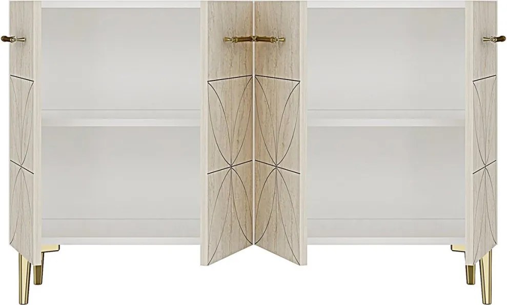 Eliz 120 - White, Travertine
