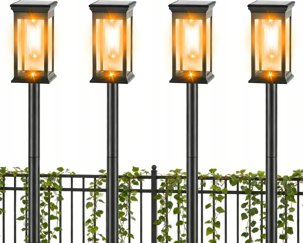 LED-es napelemes kerti lámpa kültéri kerti lámpa oszlop kocsibeálló