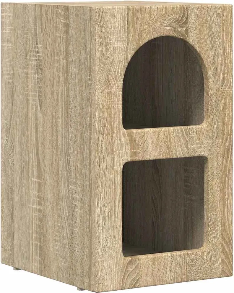 vidaXL Éjjeli asztal Sonoma tölgy 29,5 x 33,5 x 50 cm Faanyag