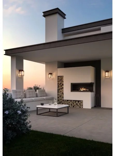 Redo 90463 - Kültéri fali lámpa YARD 1xE27/42W/230V IP44 barna