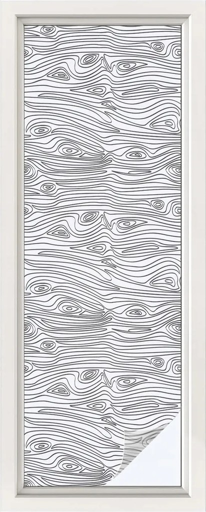Furnérfólia Adatvédelem Ablaküvegekhez Fa vonalak 50x146 cm